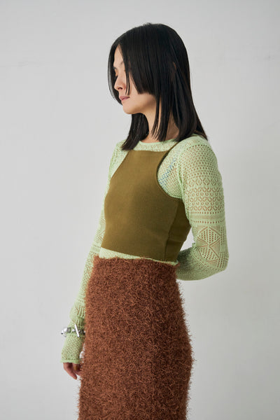 画像をギャラリービューアに読み込む, Knit Cropped Camisole
