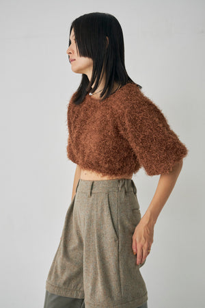 Fringe Balloon Sleeve Pullover