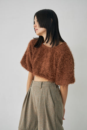 Fringe Balloon Sleeve Pullover