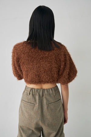 Fringe Balloon Sleeve Pullover