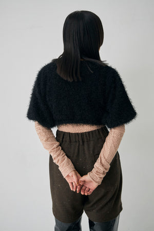 Fringe Balloon Sleeve Pullover