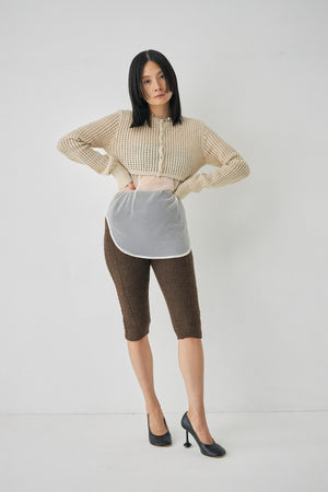 Wool Mesh Short Ccardigan