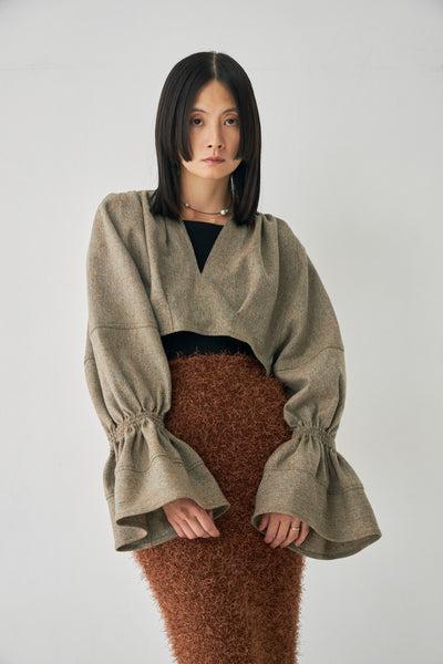 画像をギャラリービューアに読み込む, Tweed Bell Sleeve Tops
