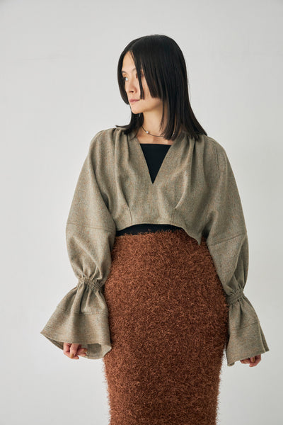 画像をギャラリービューアに読み込む, Tweed Bell Sleeve Tops
