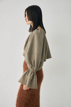 Tweed Bell Sleeve Tops