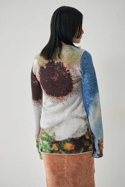 画像をギャラリービューアに読み込む, Photo Knit Pullover - A
